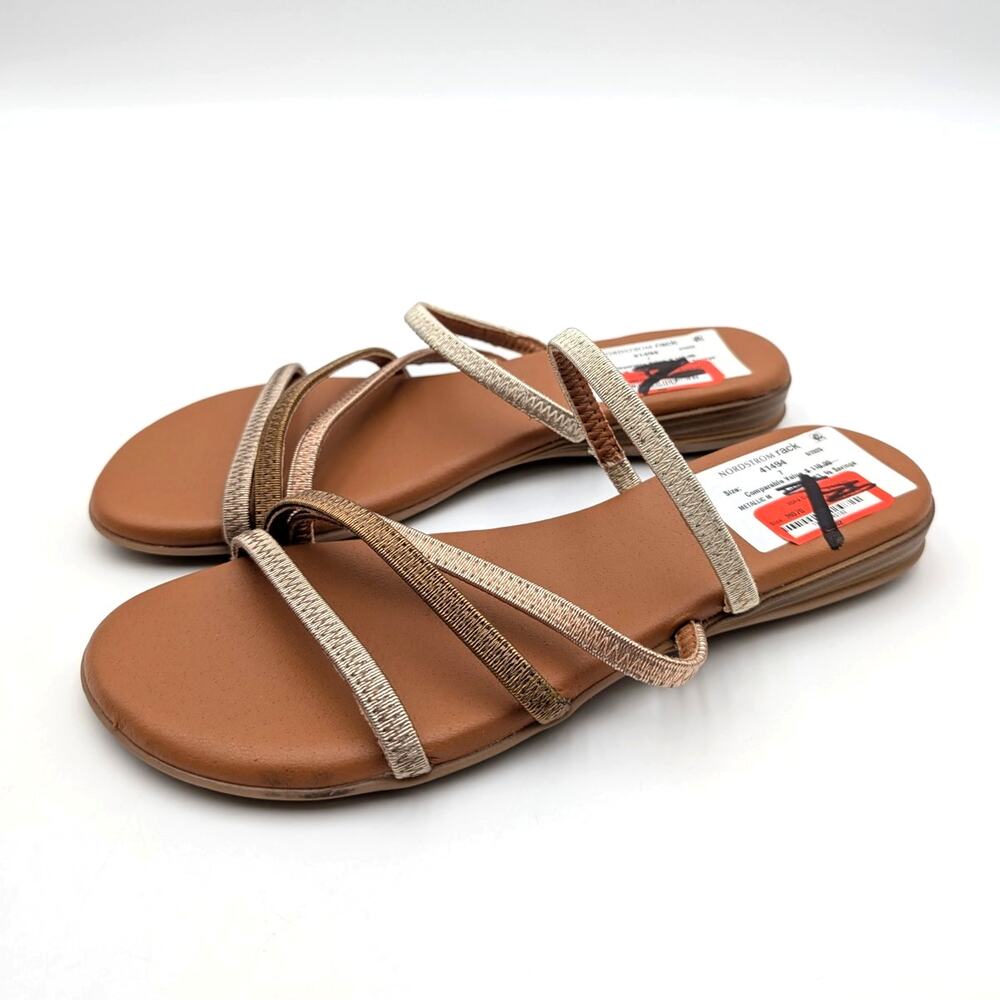 André Assous Nolan Strappy Sandal Women's Metallic Multi Size US7M EU37.5